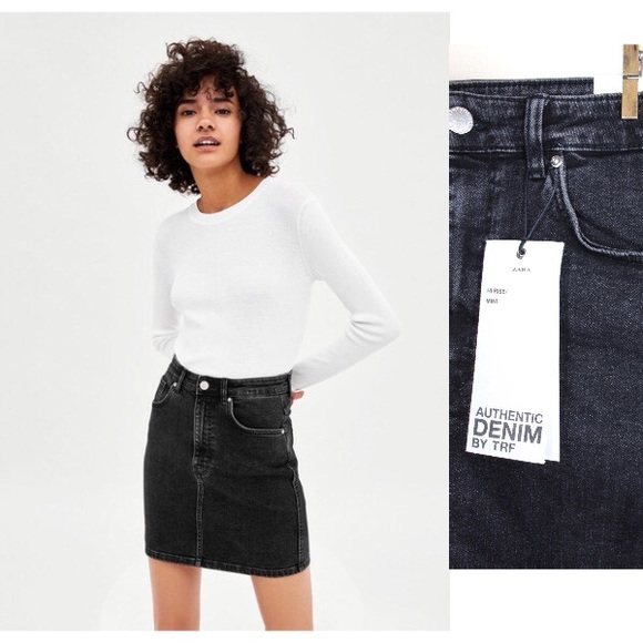 Zara Dresses & Skirts - Zara Vintage Rustic Black Mini Skirt Large